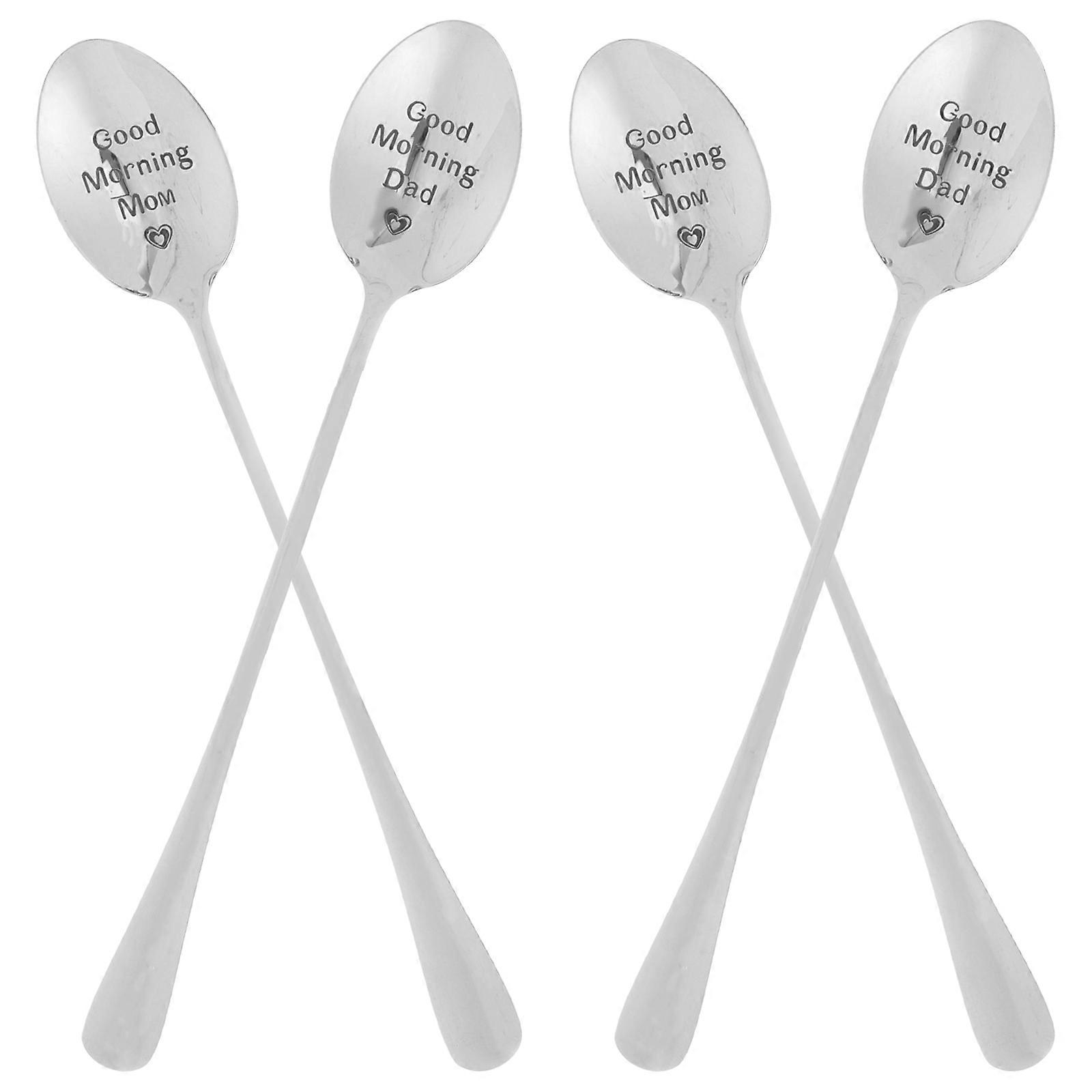 Stainless Steel Soup Spoons Parent Gift for Serving 16Pcs Silver Bundle