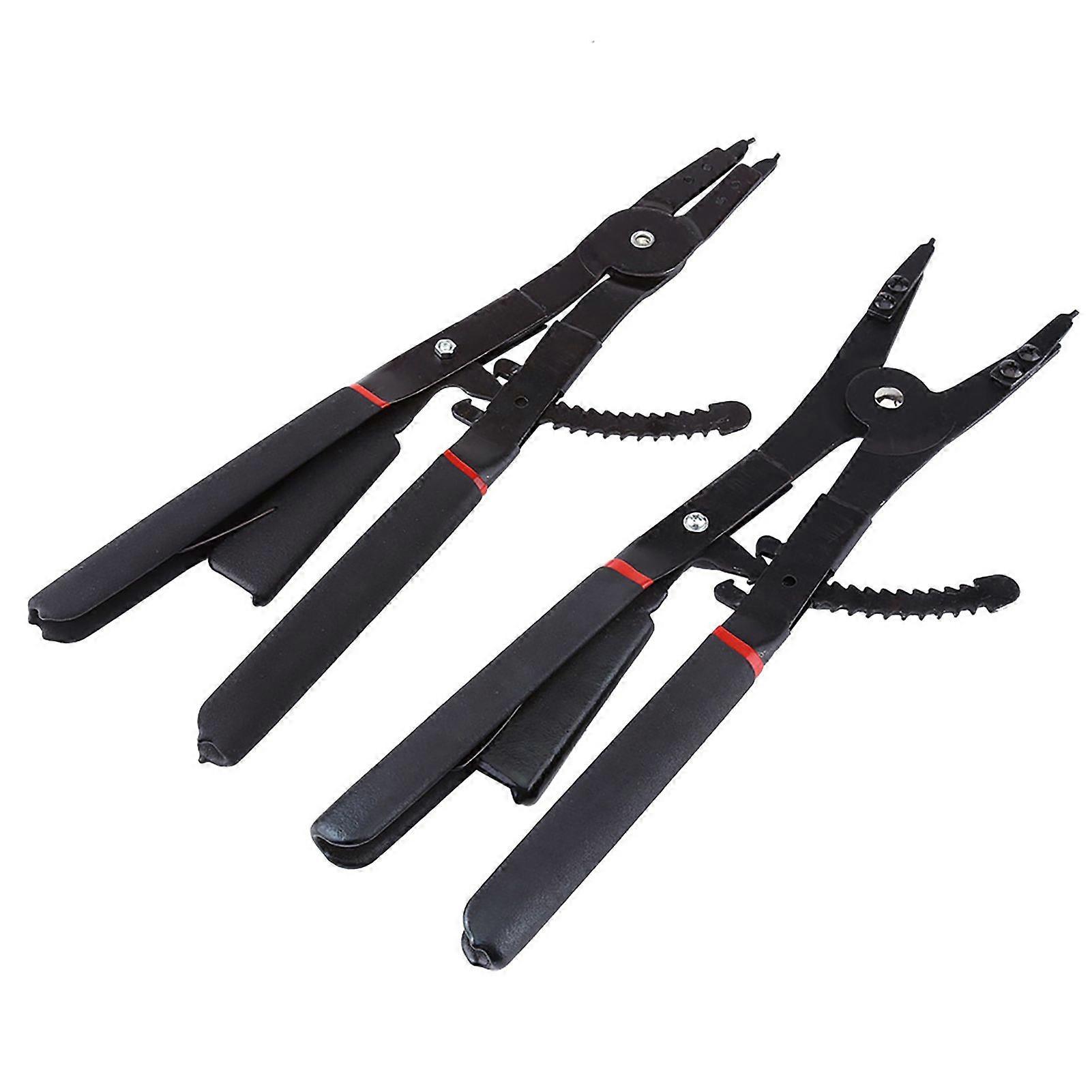 16" Universal Circlip Snap Ring Pliers Tool Set Retaining Ring With Replacement Tips