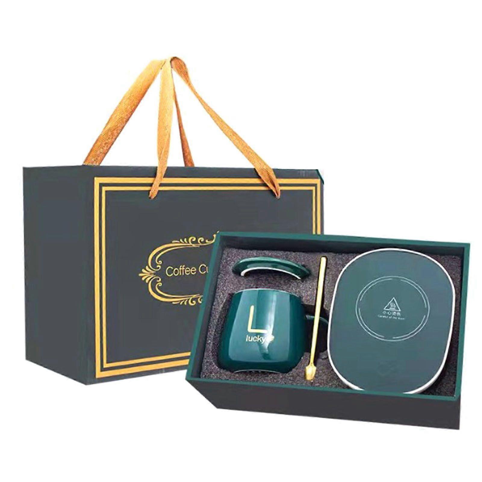 Cup and Warmer Set Even Heating Constant Temperature Exquisite Ceramic Mug Warmer Cup Heating Plate