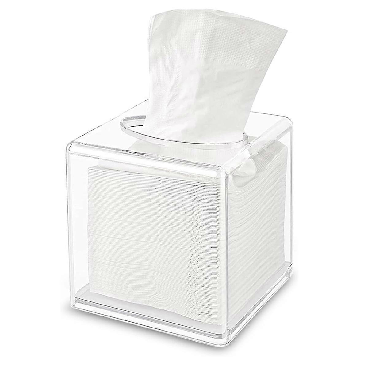 Tissue Box Cover Square, Clear Acrylic Tissue Box Holder