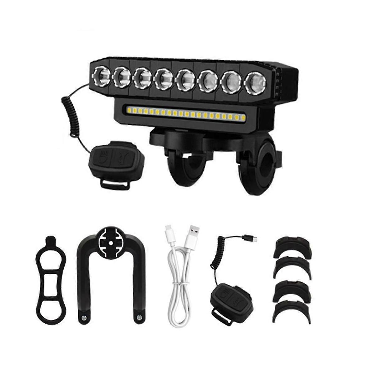 LED Bicycle Front Light USB Rechargeable High Beam Floodlights,A