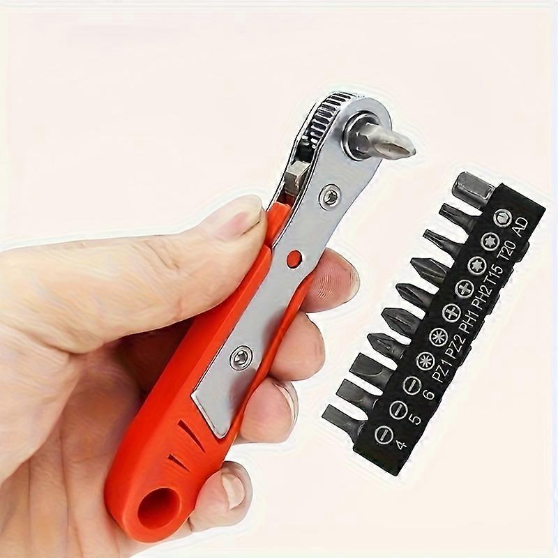 36-Tooth Mini Ratchet Screwdriver Set for Small Space Repairs with L-Shaped Wrench Head, Multi-Function Tool Kit