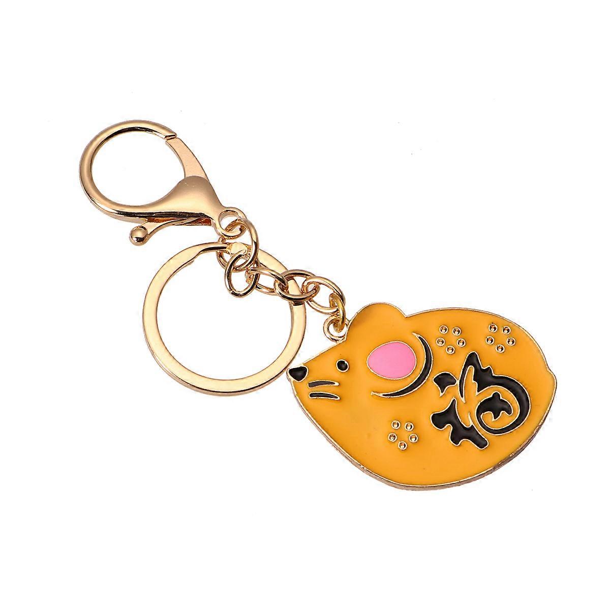 Key Ring Stylish Yellow Key Decoration for Decoration