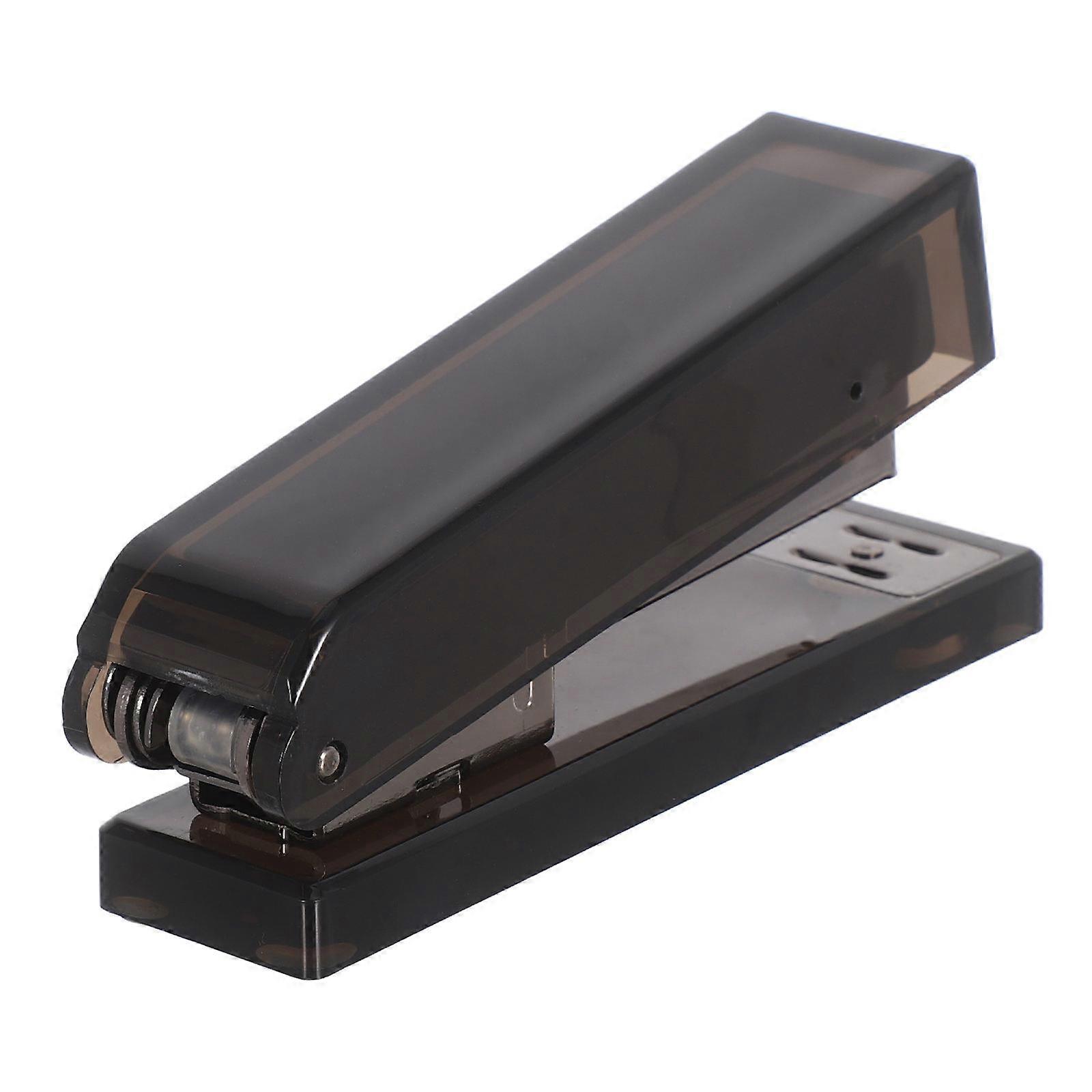 Black Desk Stapler for Office Use with Acrylic and Iron Material