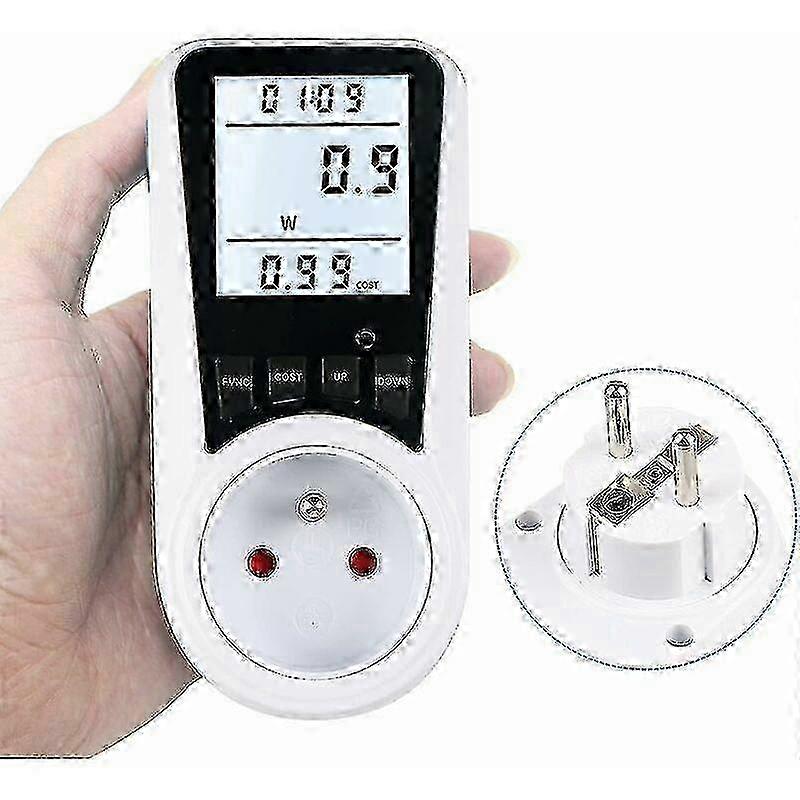 25-26 Meter Socket, 230VAC Energy Meter, Power Consumption Meter, Electricity Consumption Control Socket with LCD Display Edition