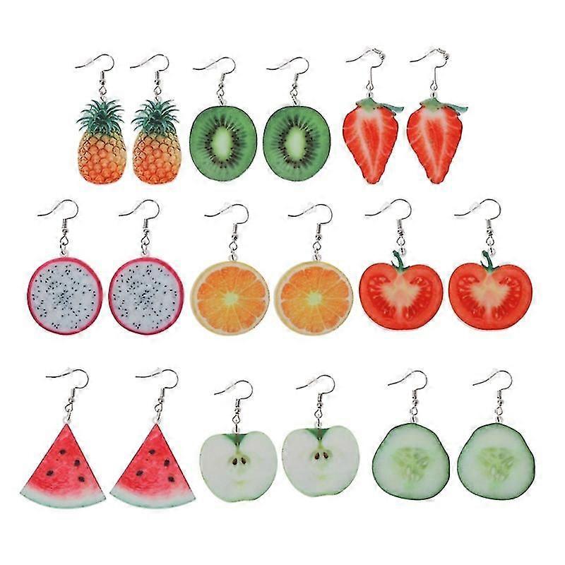 Unique Classic Simulated Fruit Shape Stud Earrings Multi Type Earrings Unisex