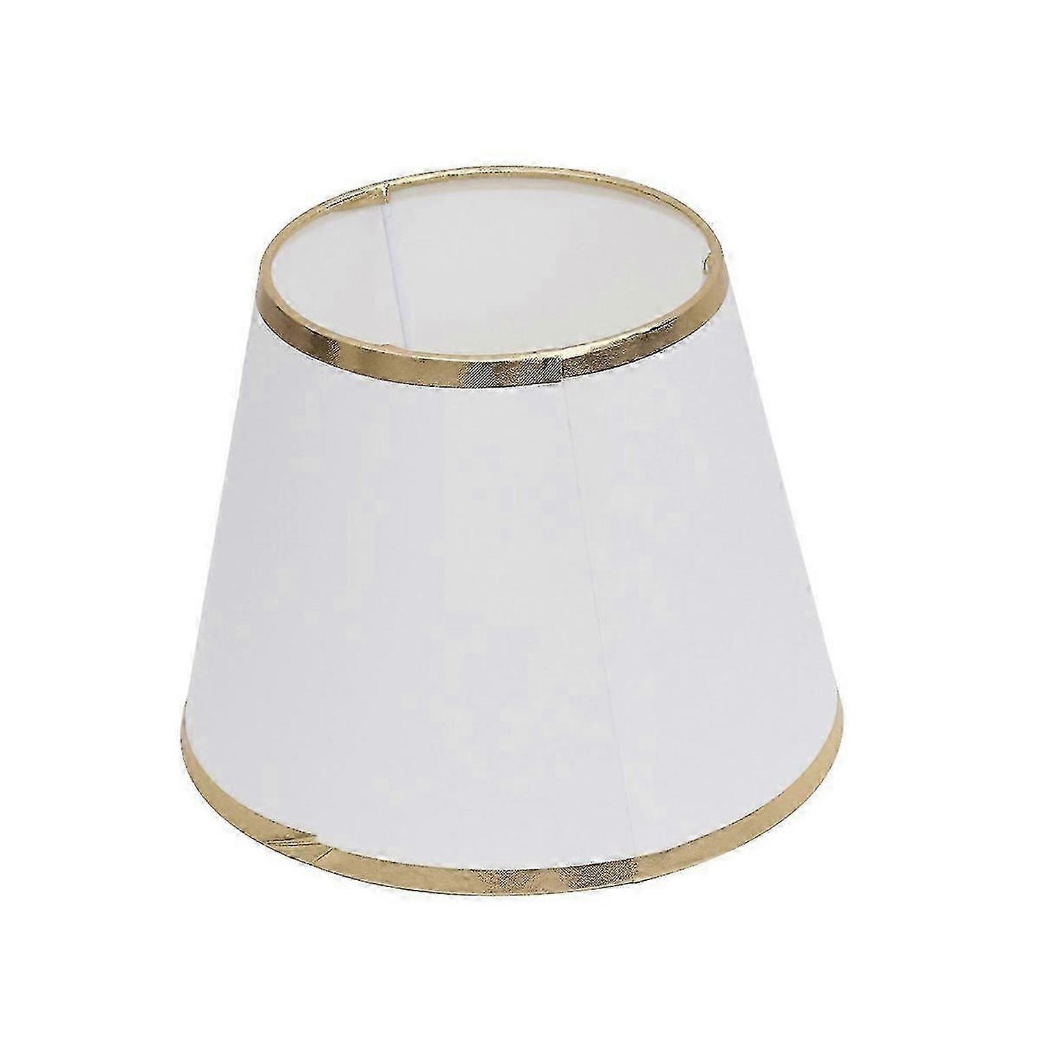 Decorative Lampshades Creative Lampshade for Home Use Table Light Shades in White Color Gold Edge Suitable for Families Dust Protection 1Set