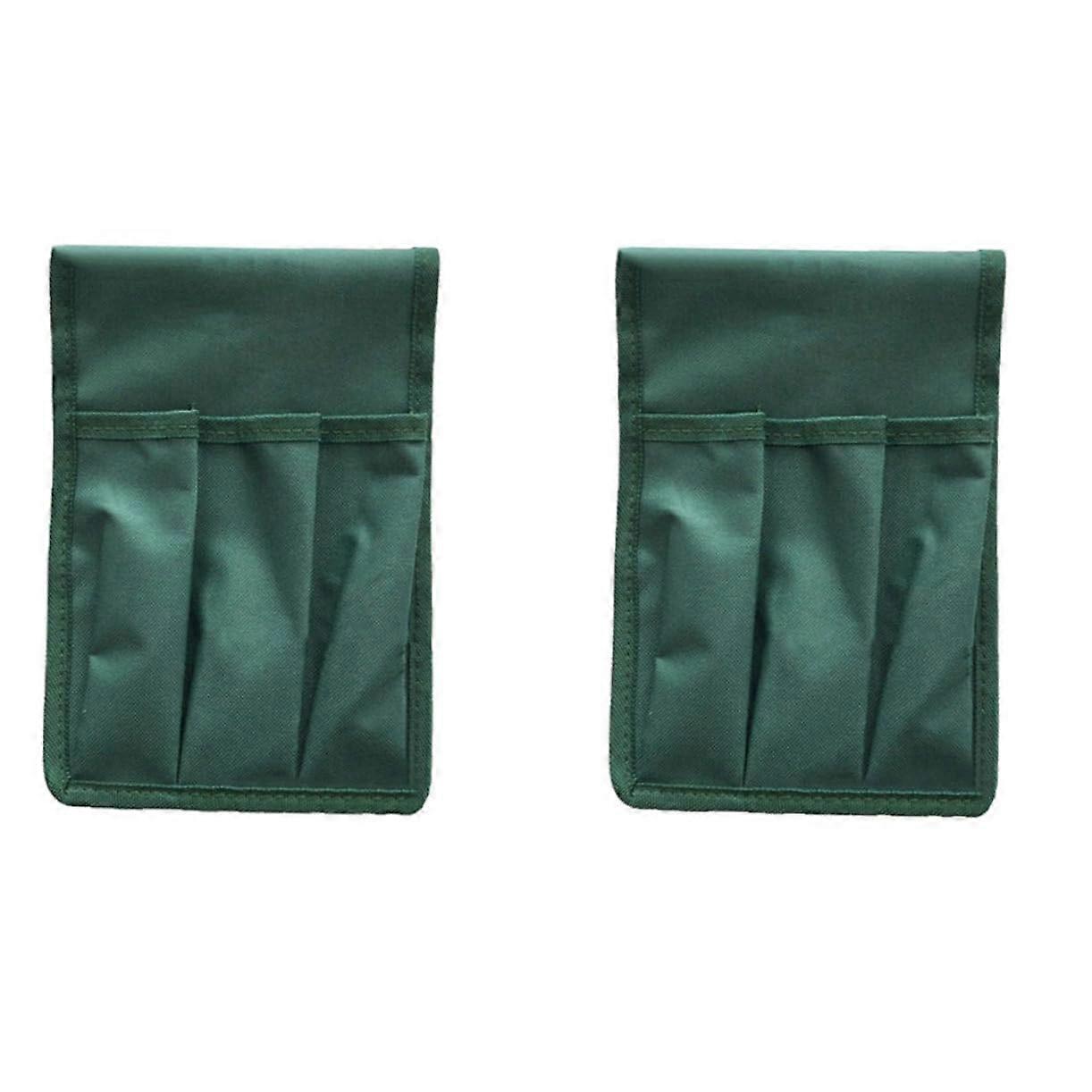 2Pc Green Multipurpose Garden Kneeler Seat With Bags And Tool Pouches For Stable LoadBearing Capacity SpaceSaving