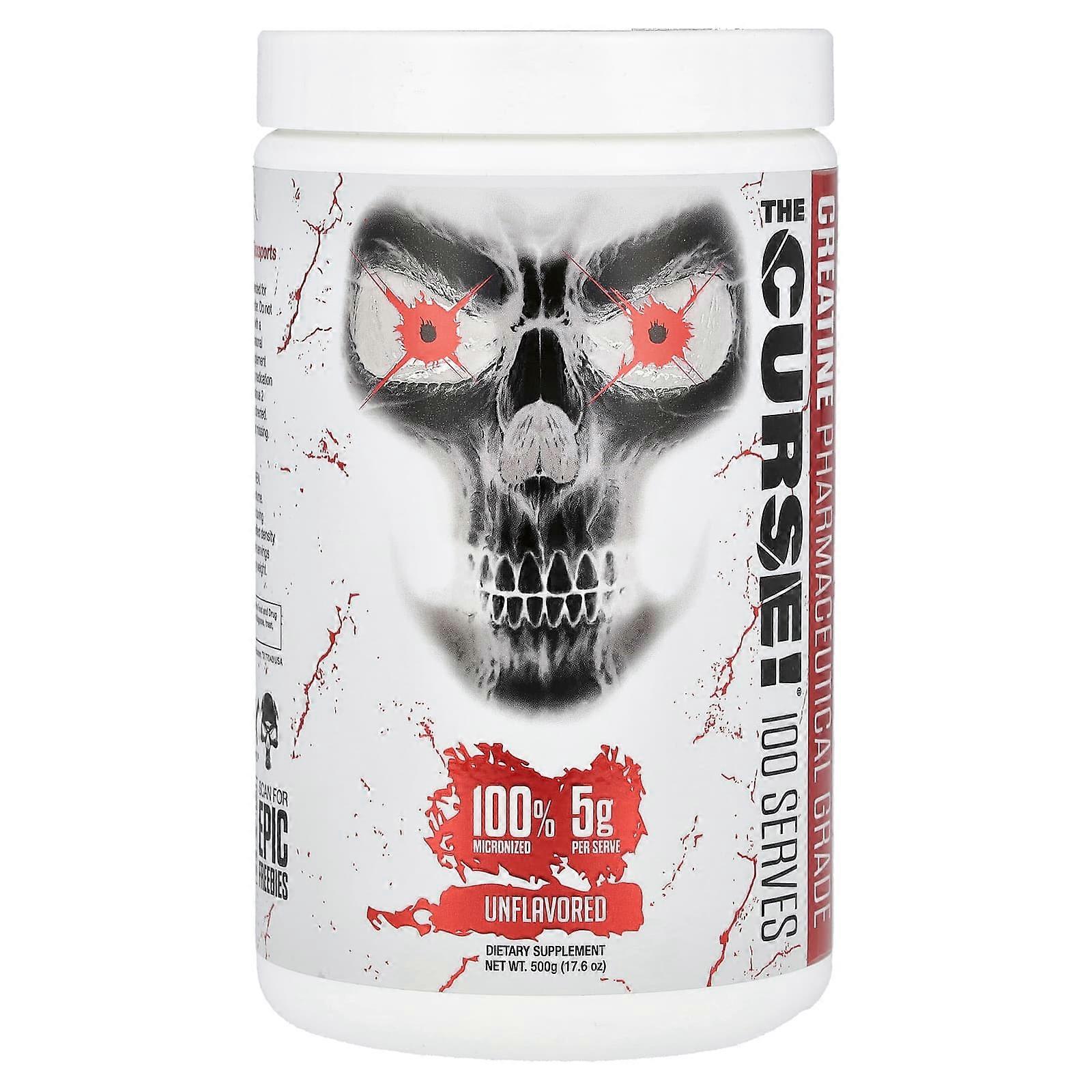 The Curse, Creatine, Unflavored, 17.6 oz (500 g)
