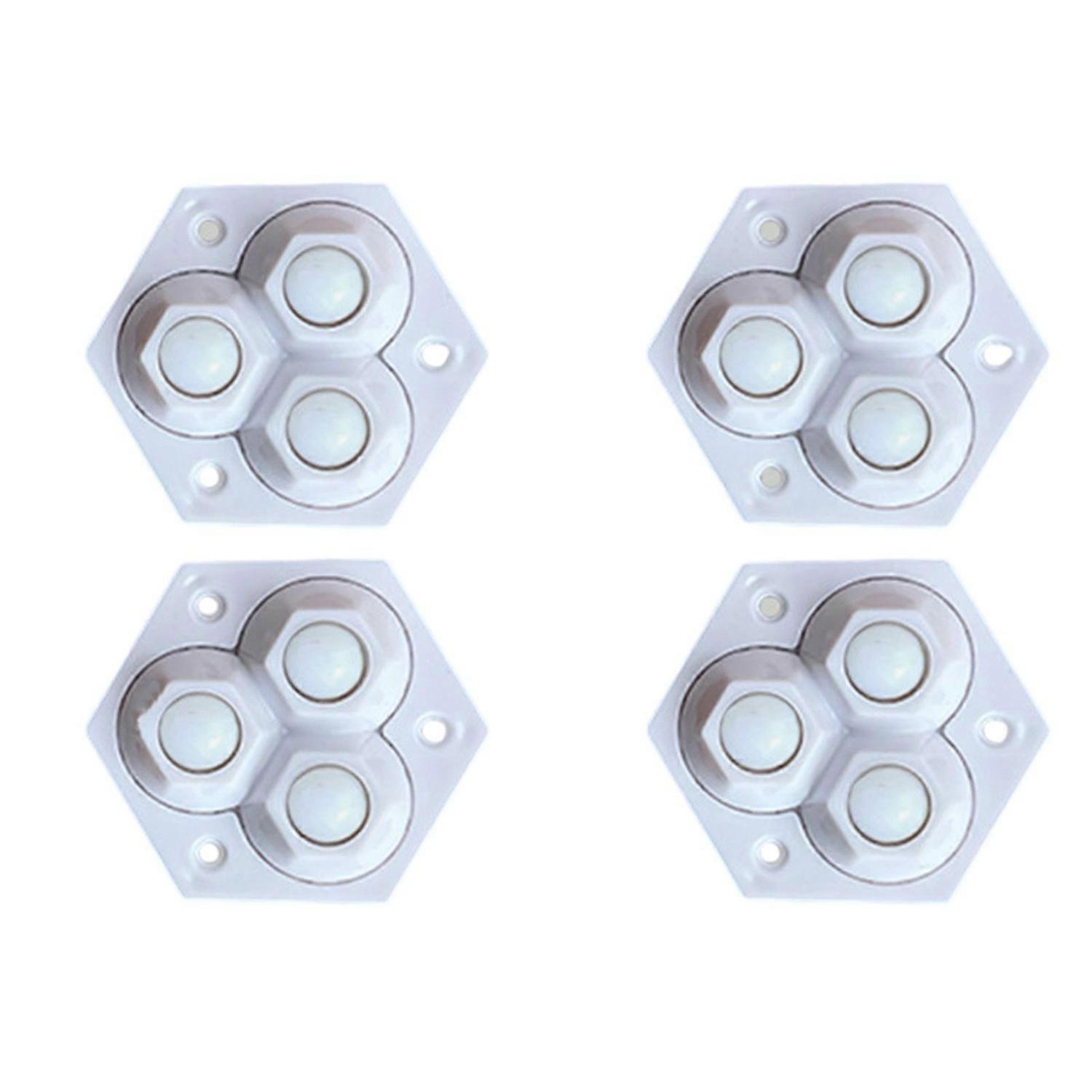 4pcs Small Adhesive Caster Wheels Wear-Resistant Durable Roller Wheel for Dining Tables