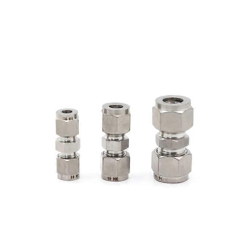 Double Ferrule Compression Union Connector Adapter Stainless Steel 10 Mm MultiSize OD 1/81/2 In And 330 Mm