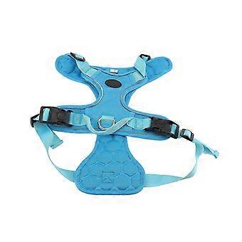 Dog Vest Harness Breathable Mesh Oxford Fabric Reflective Pet Harness for Small Dogs Walking Sky Blu
