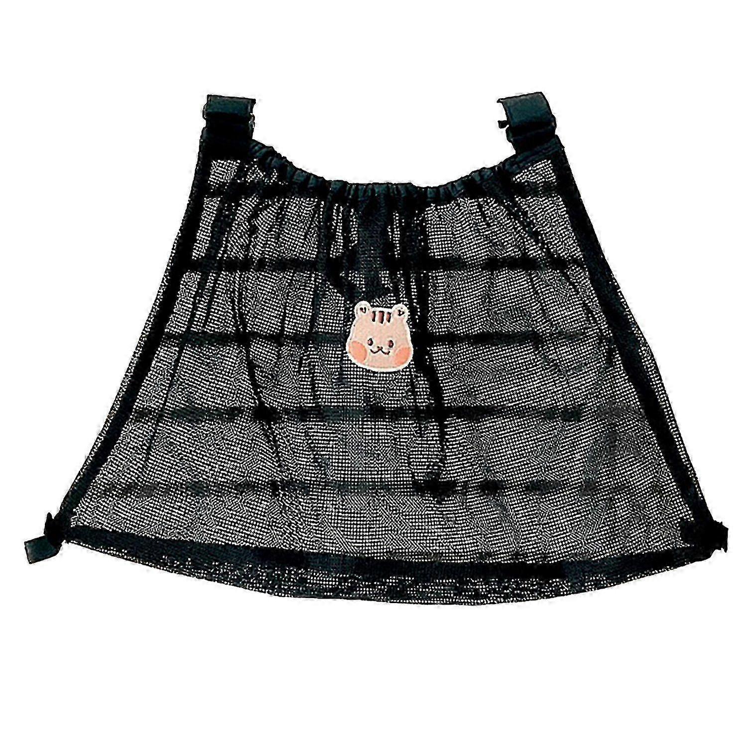 Portable Pushchair Mesh Holder Netting Bag Large Capacity Stroller Organizer Baby Bottle Diaper Stor