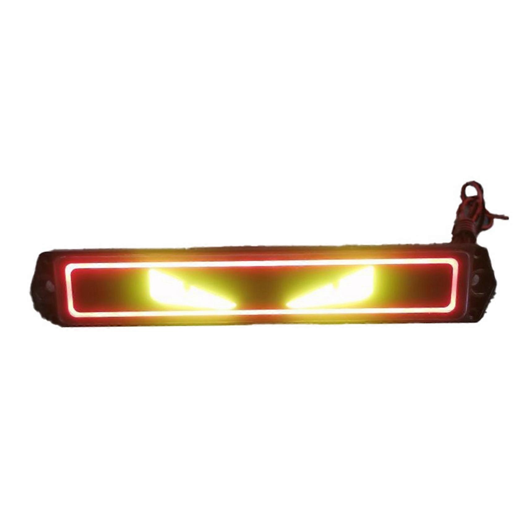 Devil'S Eye Logo Light Medium Mesh Light Car Modification Decorative Strip LED Luminous Decoration B