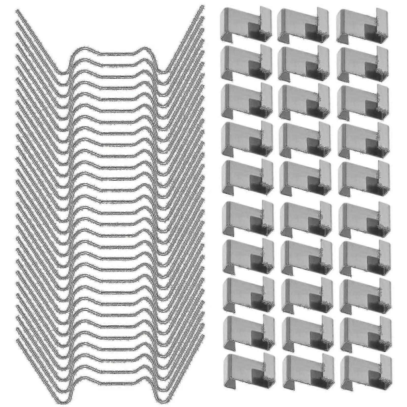 100pcs الدفيئة كليب للزجاج، الفولاذ المقاوم للصدأ الدفيئة نافذة كليب الزجاج جزء Fixin