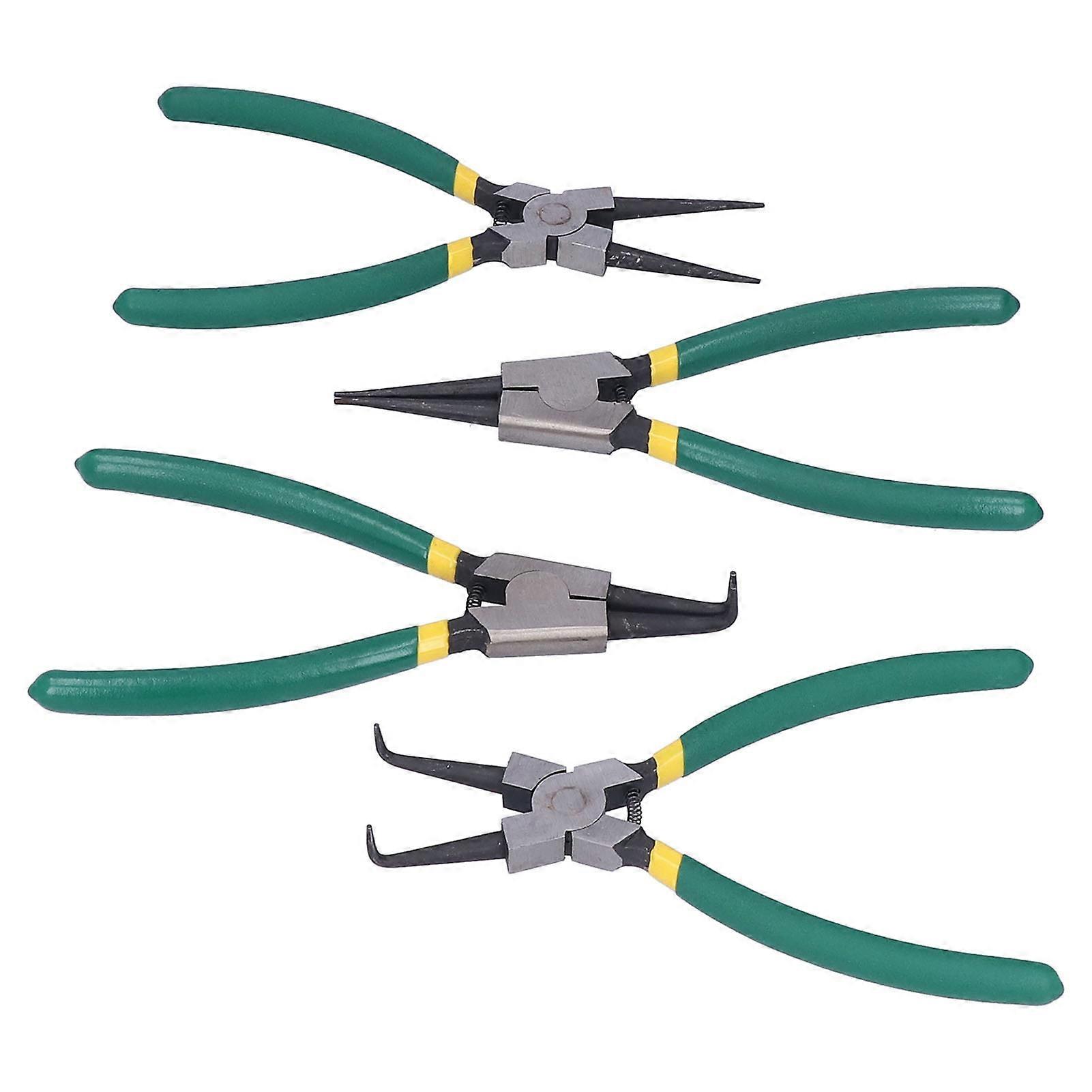 4 قطع كماشة دائرية مجموعة تصميم مضاد للانزلاق قبضة مريحة 4 كماشة مختلفة صلابة عالية إبرة طويلة كماشة الأنف مجموعات