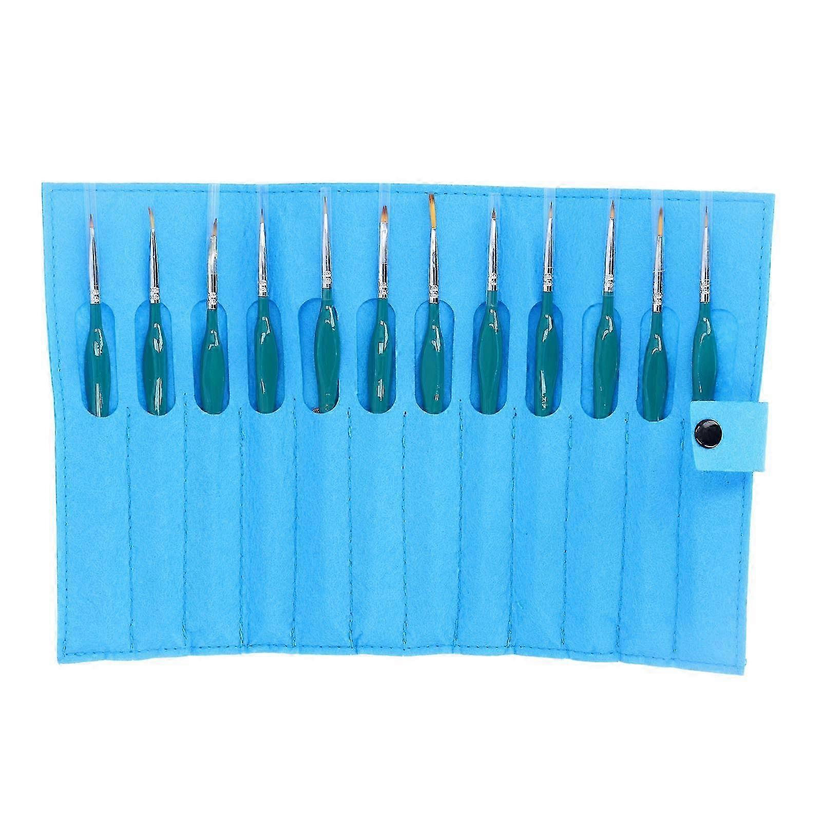 Professional Micro Detail Paint Brushes - 12pcs Triangular Grip Set for Artists