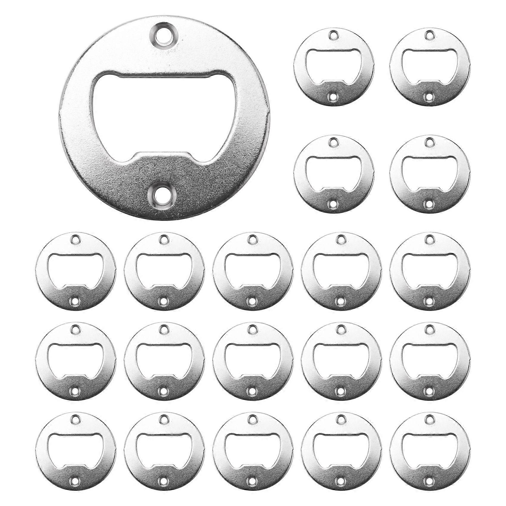 Bottle Opener Insert Kit,20 Set Round Inset Bottle Opener Kit for DIY