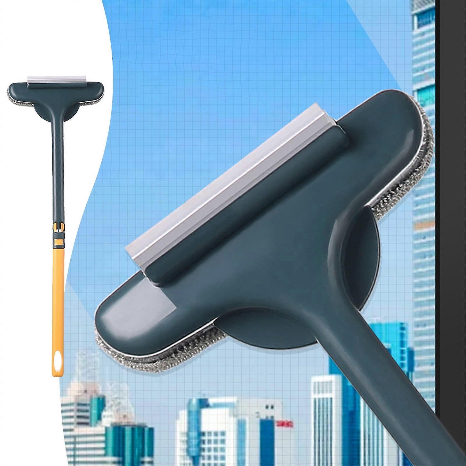 YANHAIGONG Window Squeegee Cleaner with Sewage Chamber, 2-in-1 Scrubber & Microfiber Brush for Glass, Mirror, Window – Summer Savings!