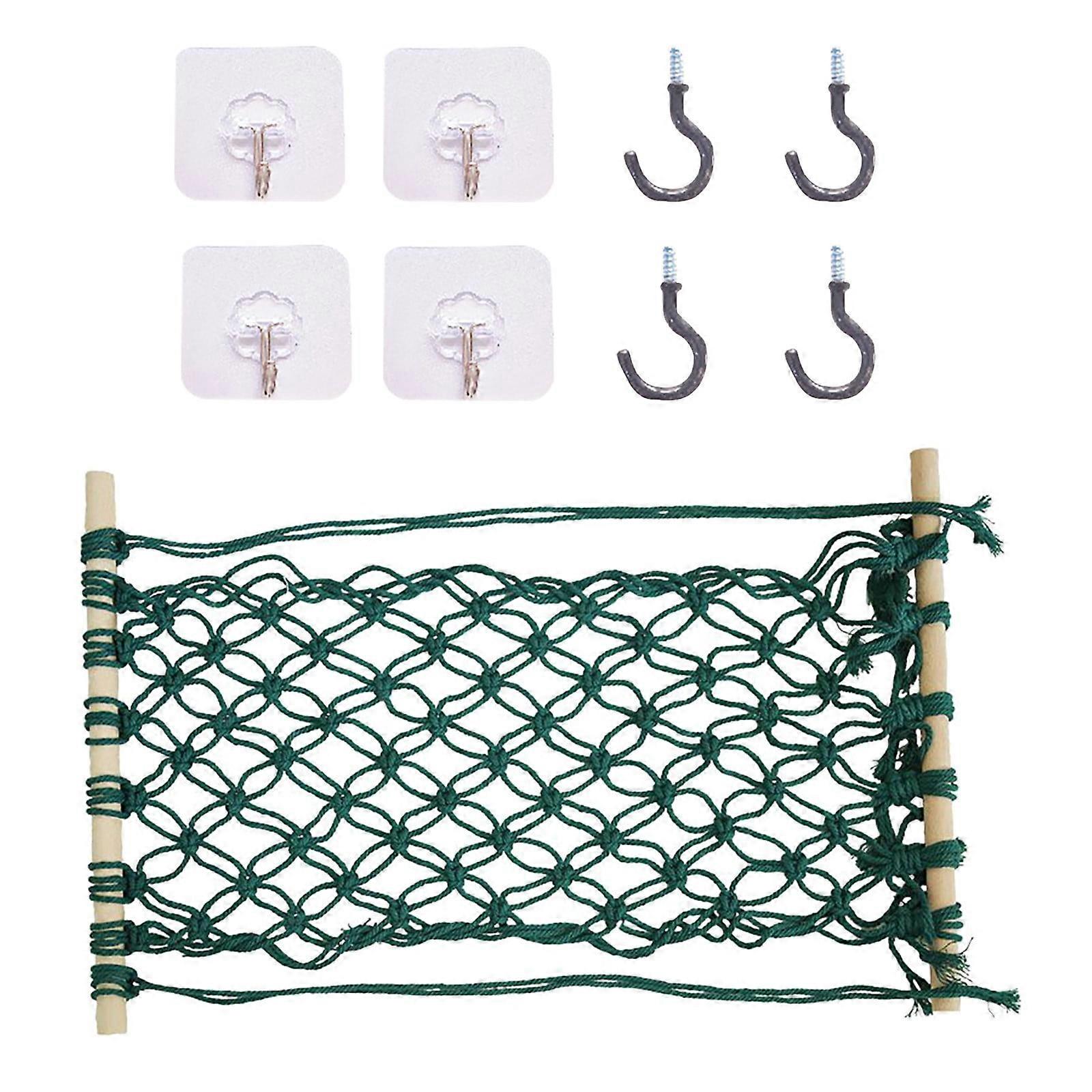 YANHAIGONG Hanging Fruit Basket, Macrame Fruit Hammock with Hooks, Compatible with Kitchen Cabinets, Boho Storage for Fruits