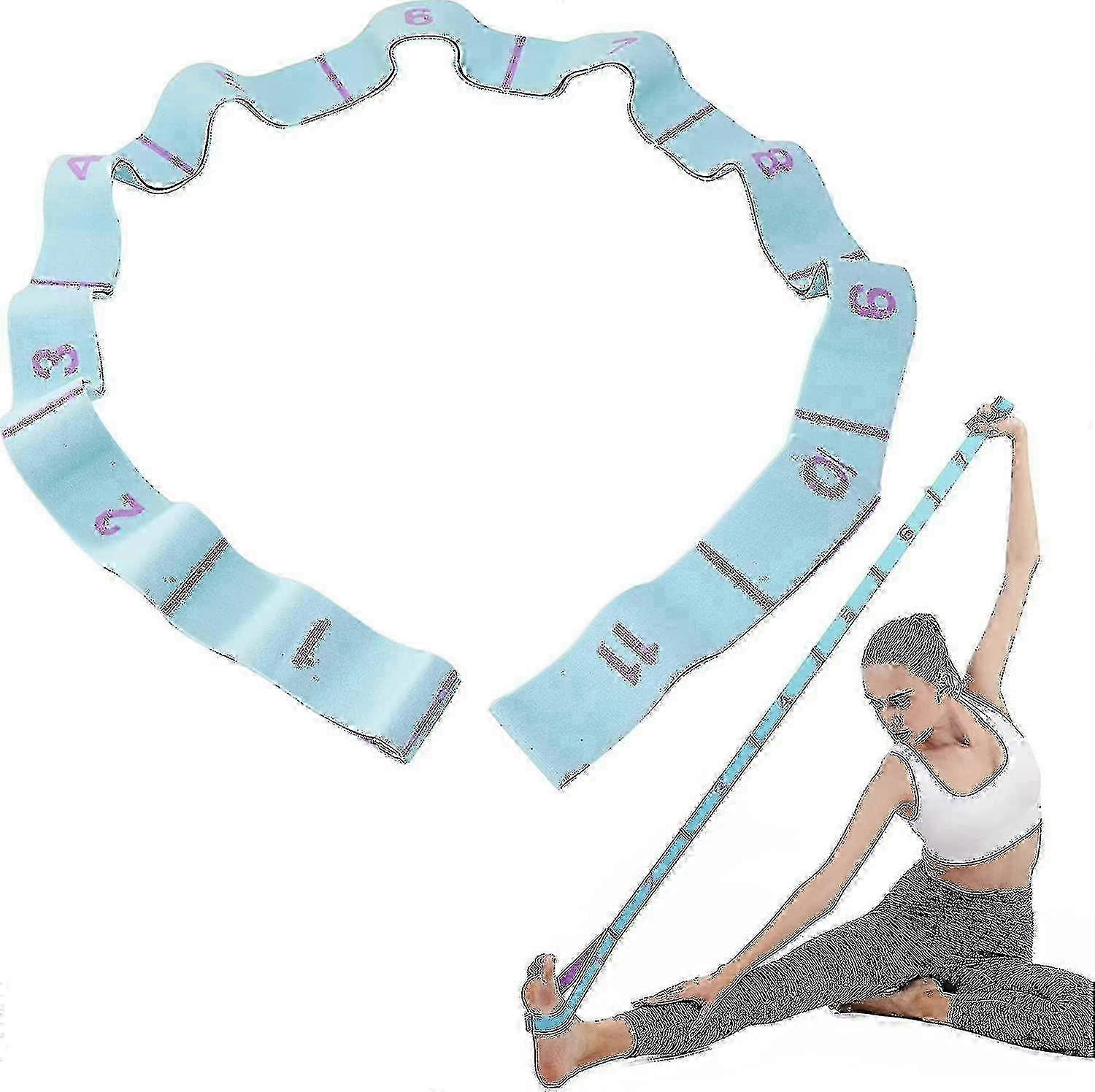 Straps Exercise Strap With 11 Loops High Elastic Stretching Strap Belts For Pilates, Dance And Gymnastics High Quality