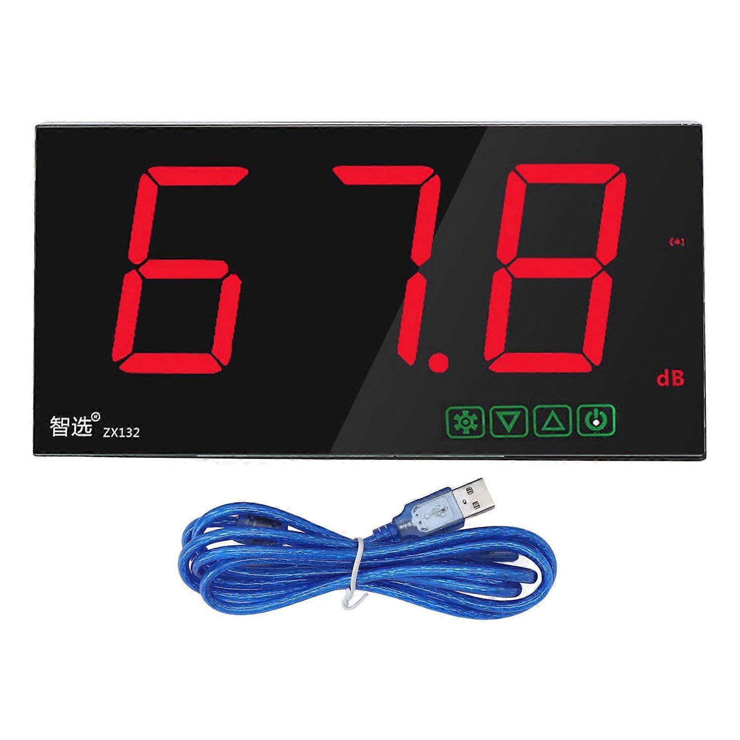 Decibel Meter Wall Mounted High Accuracy Battery Level Indication USB 30‑130dB with Alarm Function S