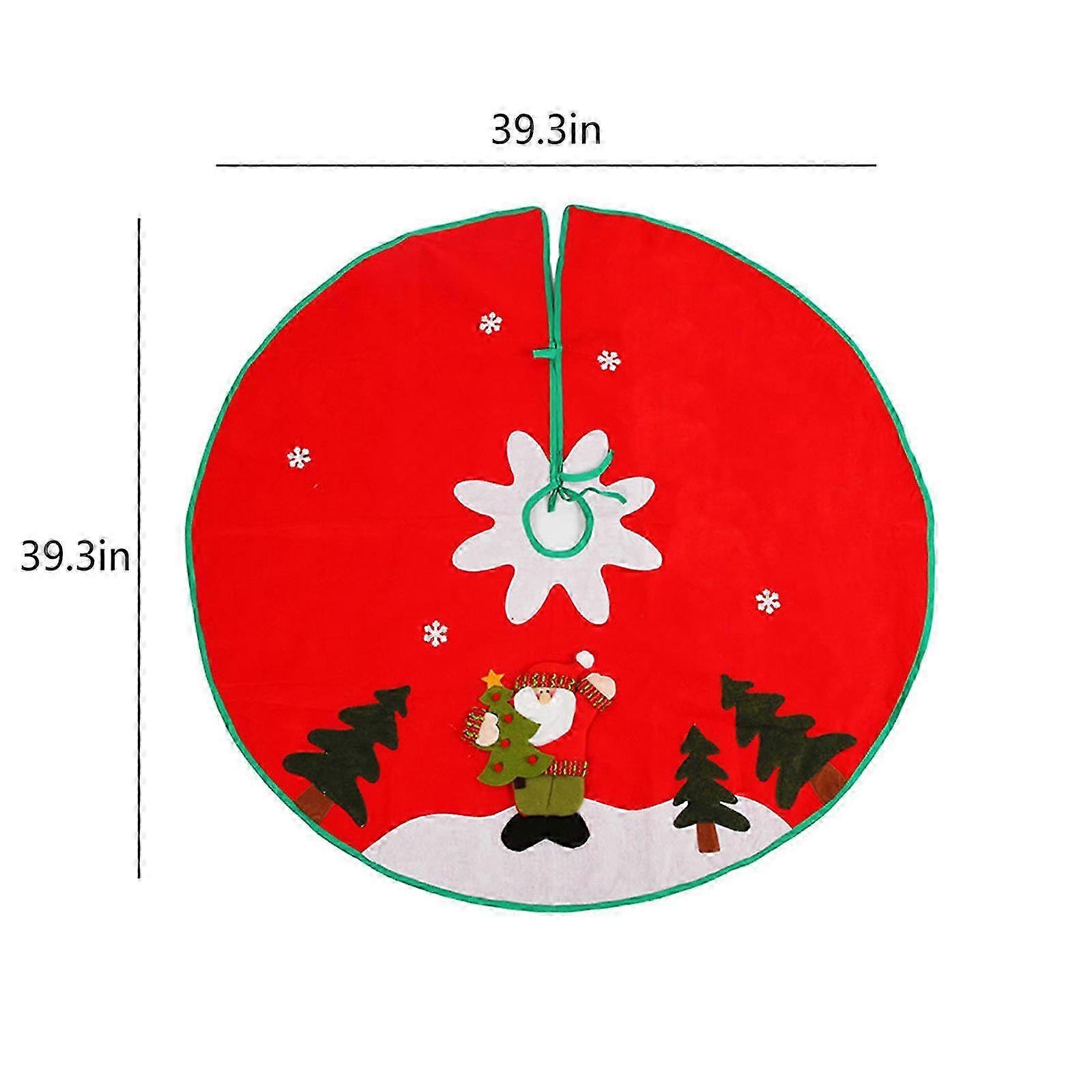 Red Christmas tree cover for artificial tree protection and decor