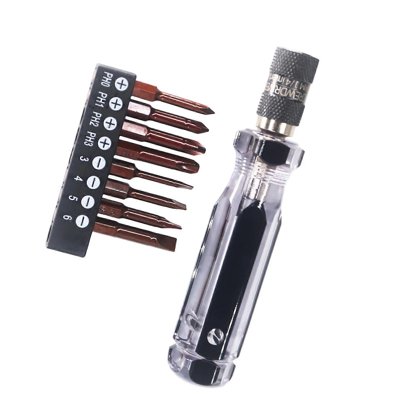 Selves Locking Hexagonal Shank Screwdriver Bit Double Head Quick Releases Mechanism For Tool Compatibility Multicolor