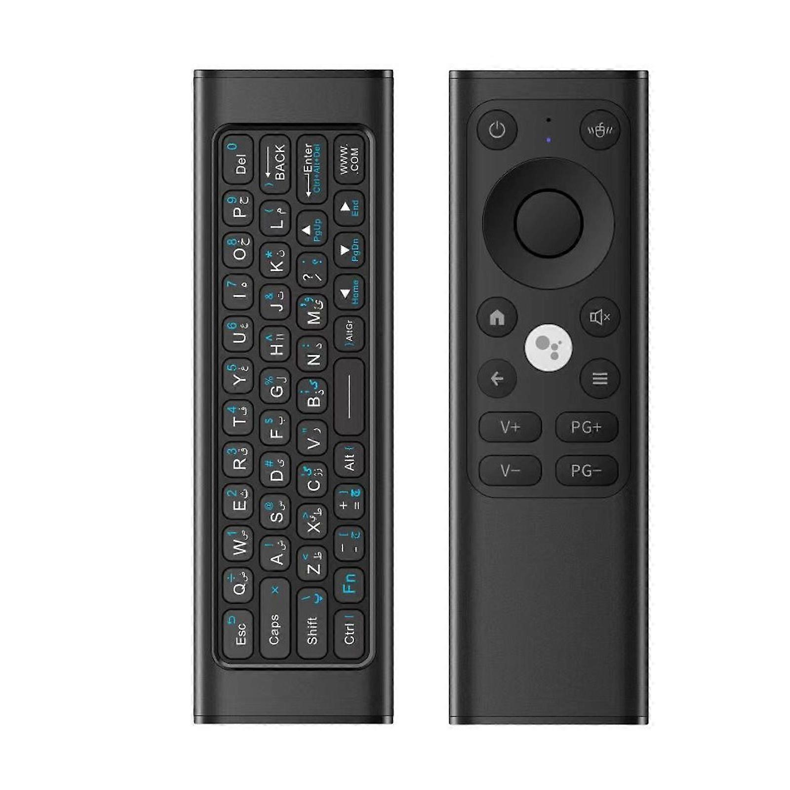 Rechargeable Air Voice Mouse Intelligent Controller with Learning and Motion Sensing for Multiple Device Compatibility  Black