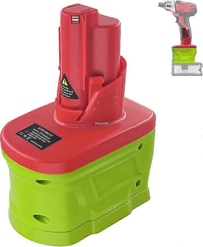 Battery Adapter for Ryobi 18V Li-ion to for Milwaukee 12V Battery Power Tools