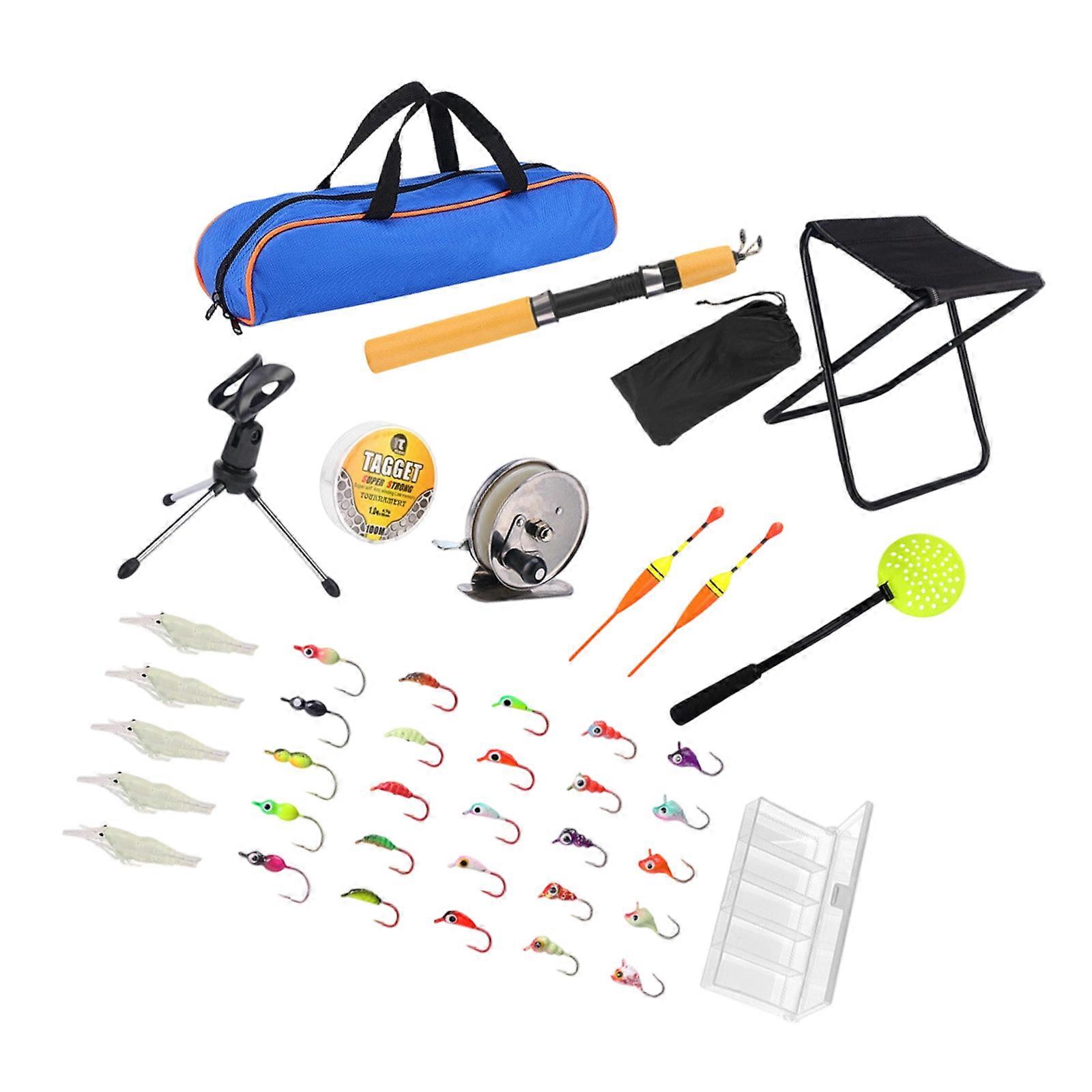 41pcs Portables Ice Fishing Tool Waterproofed Storage Bag Multifunctional For Professional And Beginner Anglers Multicolor