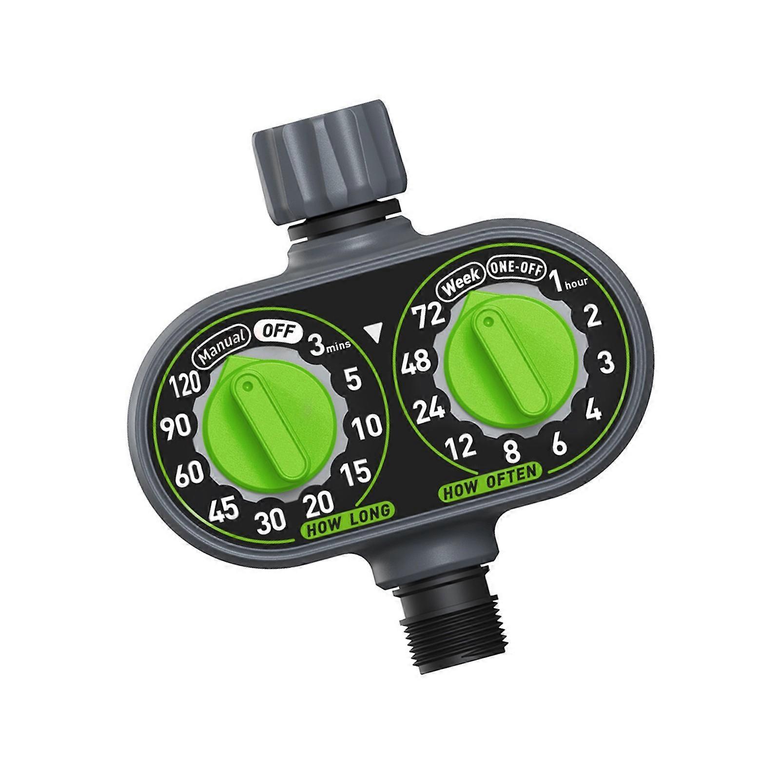 Double Knob Adjustable Watering Controller Single Zone Operation Strong Plastic Irrigation Control Module For Outdoor Use  withNH