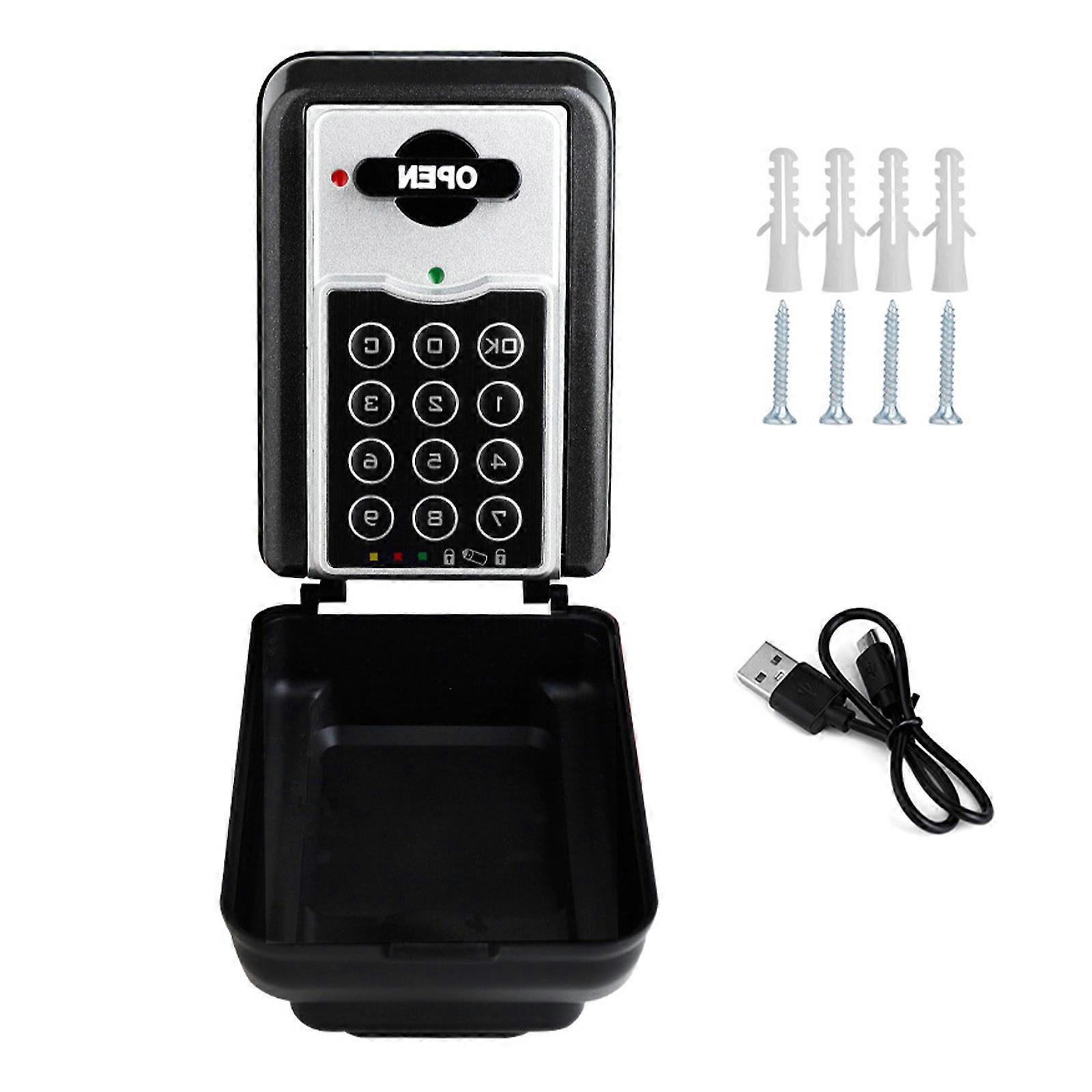 مفتاح احتياطي مخفي للماء مفاتيح تخزين مربع مفتاح كبير للمنزل المرآب خارج مفتاح صندوق آمن مزيج قفل مربع رمادي