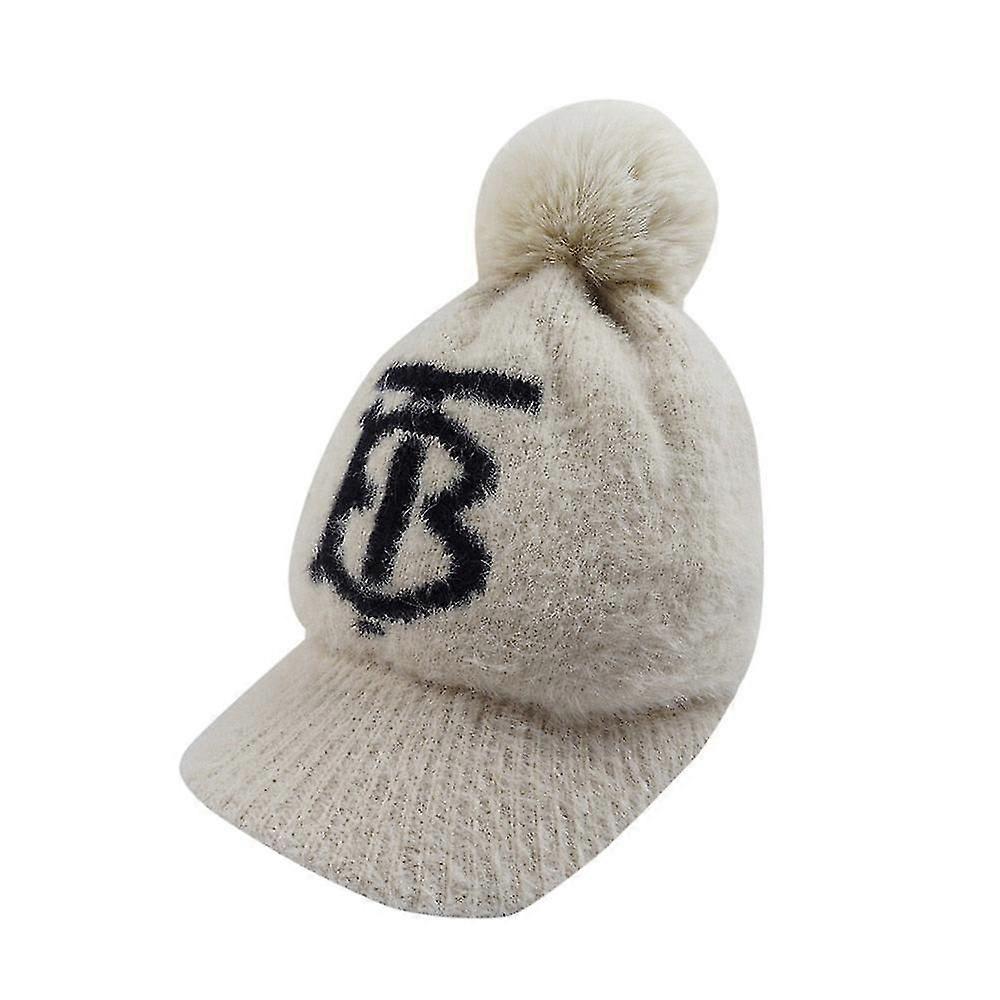 Mink Down, Rabbit Hair Warm And Thicker, Knitted Cap