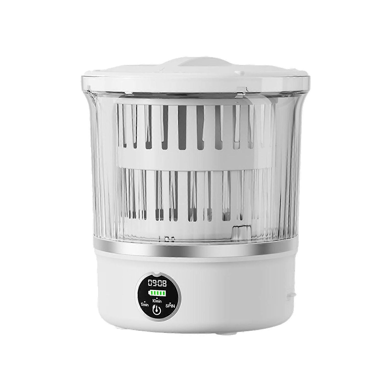 Compact Cordless Laundry Washer with Built in Battery for Delicate Clothes Dormitory Camping Water Saving Technology Multicolor