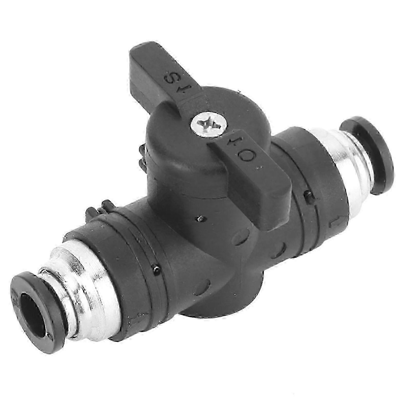 Black Pneumatic Connector Manual Regulating Valve Double Sided Quick Connecting Tool(BUC-06 ) YEMAA