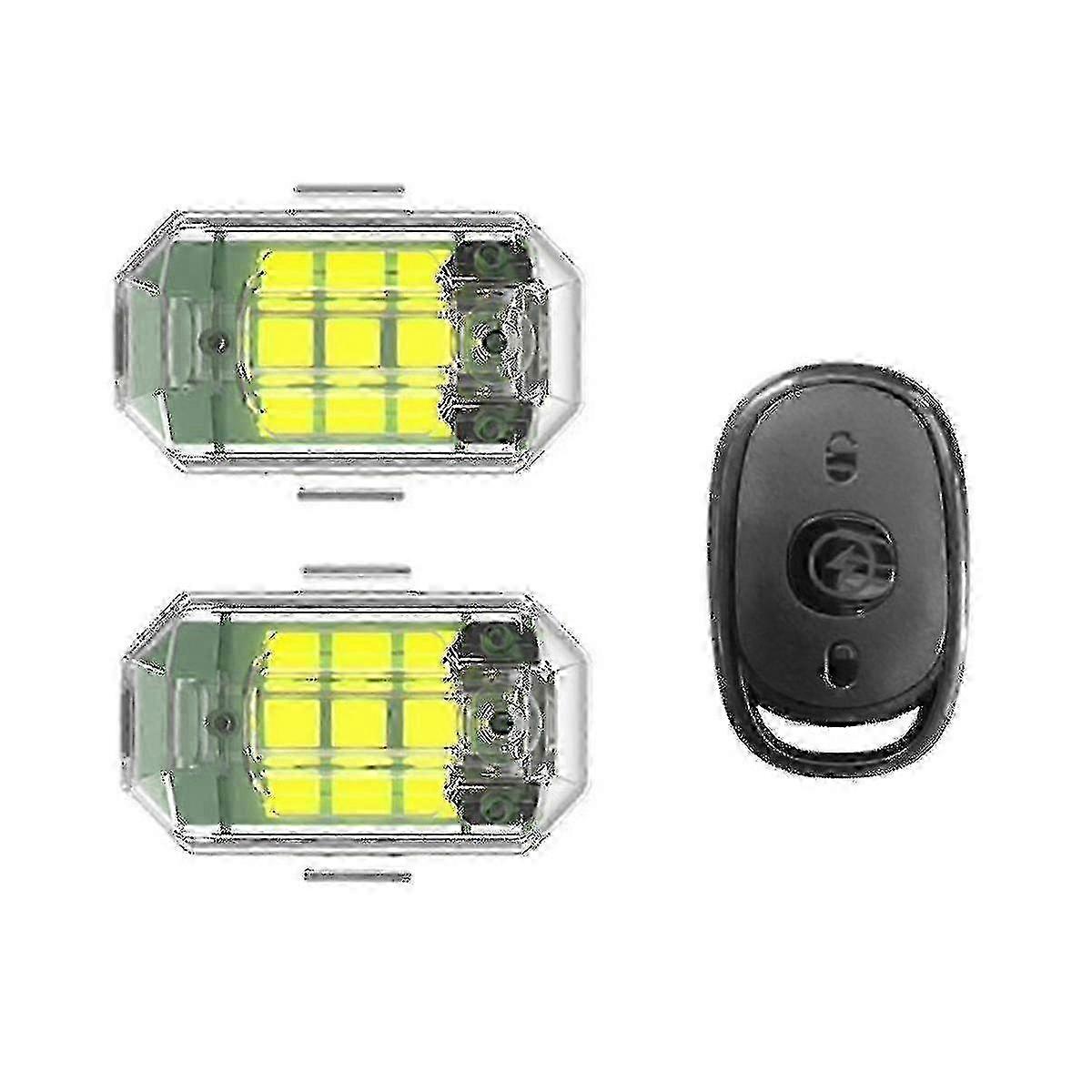 e Wireless LED Strobe Light for Motorcycle Car Bike Scooter, Anti-collision Warning Lamp