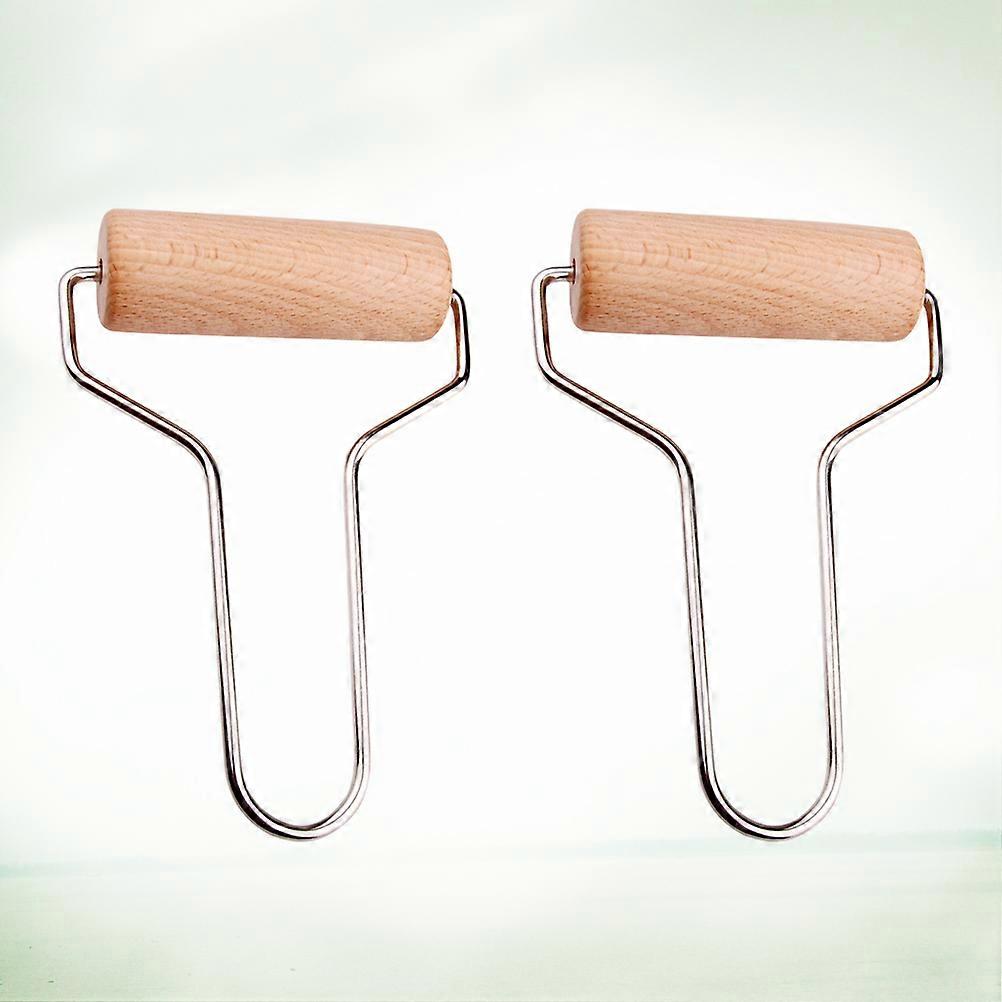 Clay Stamping Tool for Polymer Clay Craft with 2Pcs Wooden Rolling Pins