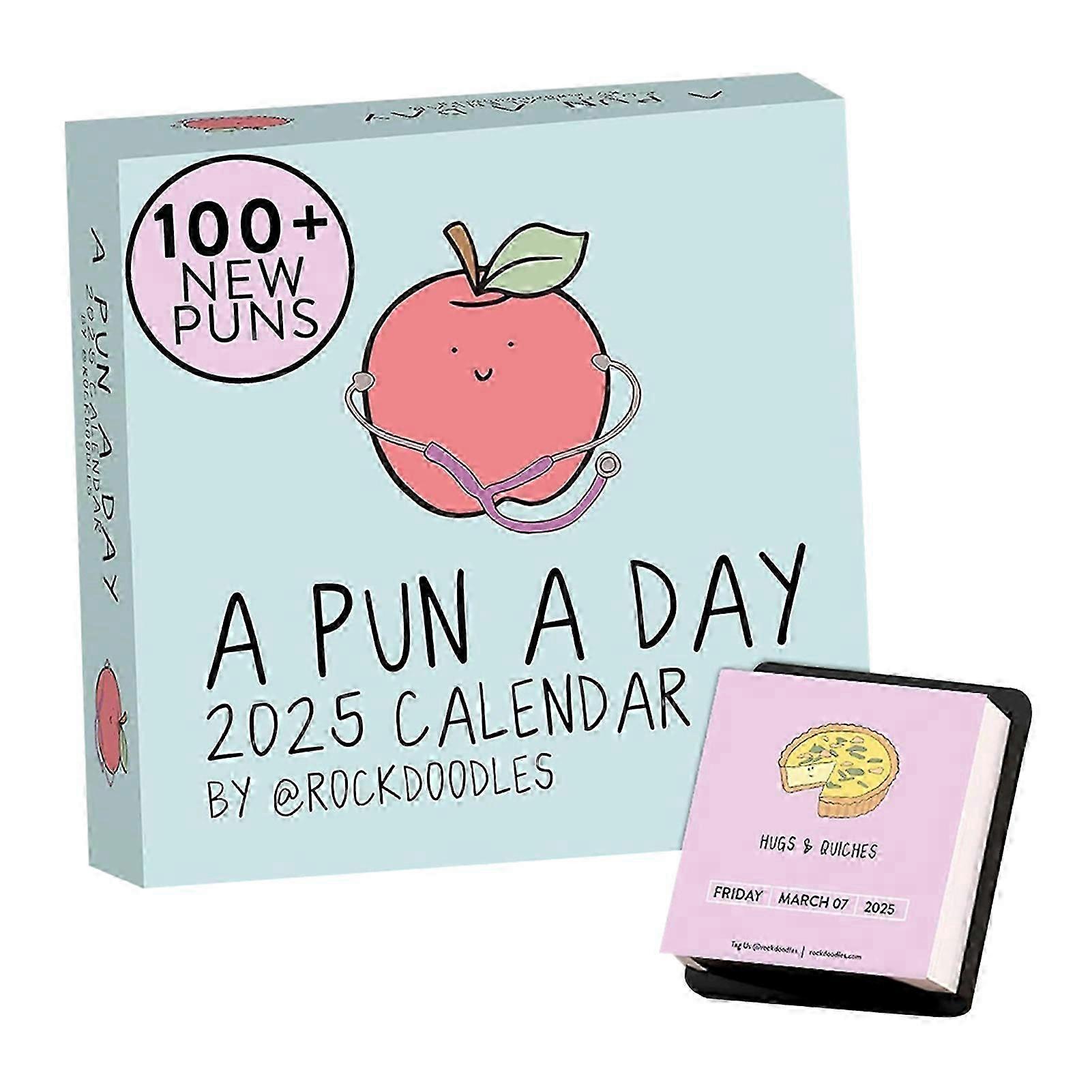 2025 Puns of Fun Daily Desktop Calendar One Page Per Day Home/Office Calendar for Home/Office