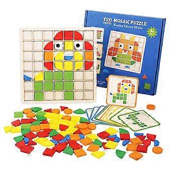 Dementia Activities  for Elderly Seniors,120 Pieces Wooden Matching Puzzle Games