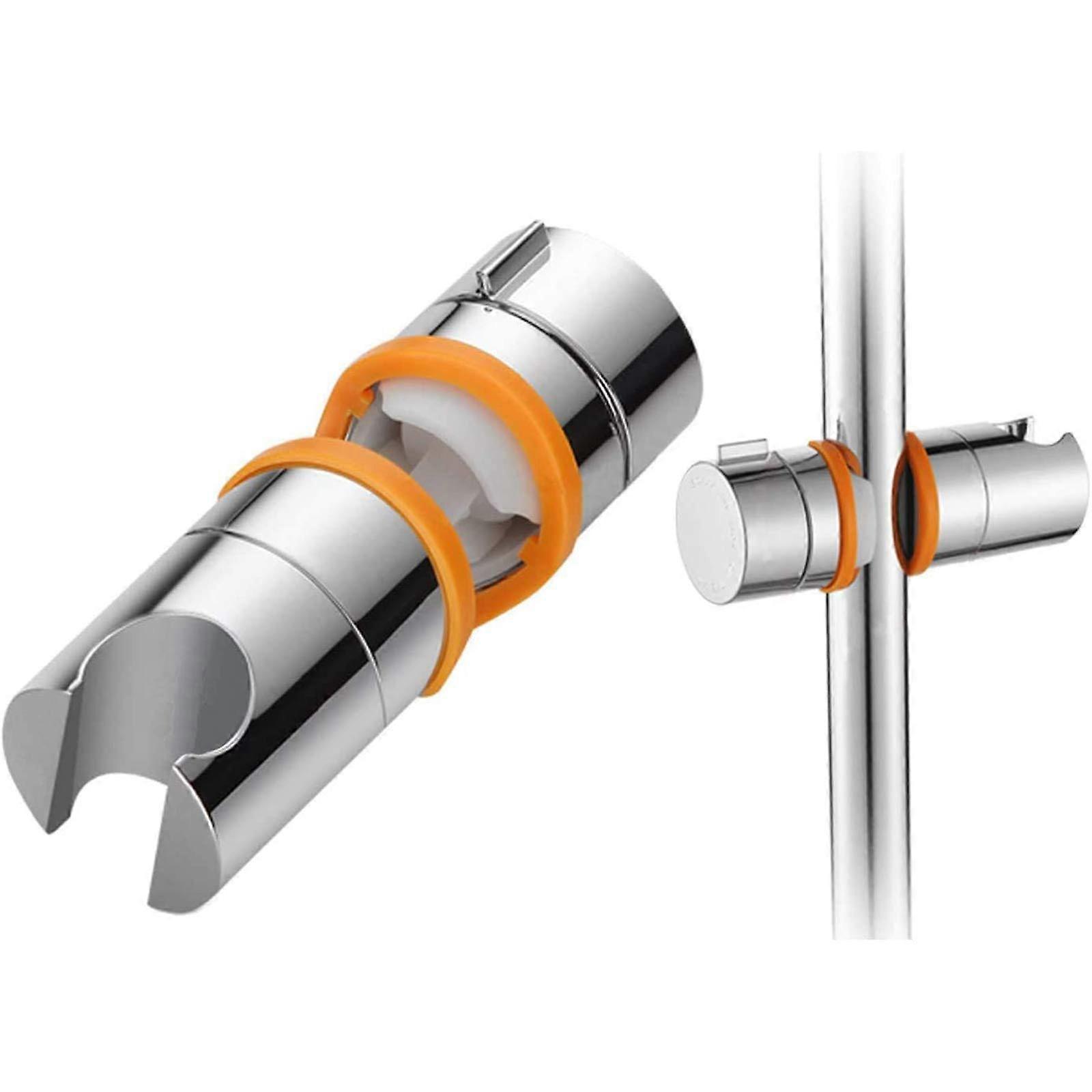 Adjustable Shower Head Holder for 1825mm Slide Bar, 360° Rotating Chrome ABS Handheld Bracket