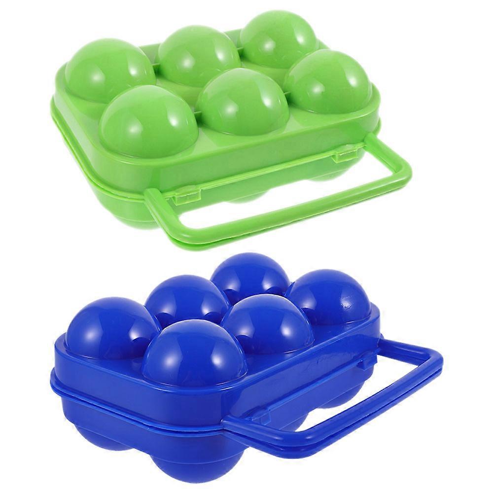 Portable Camping Egg Holder Plastic with Handle for Outdoor Use 4Pcs