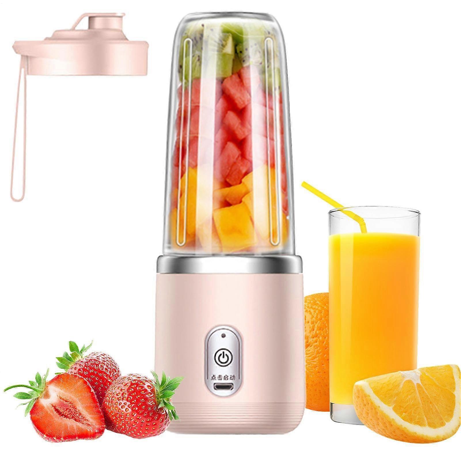 Portable Rechargeable  Blender for Smoothies and Juices, Travel Office Home Gym Picnic, Pink