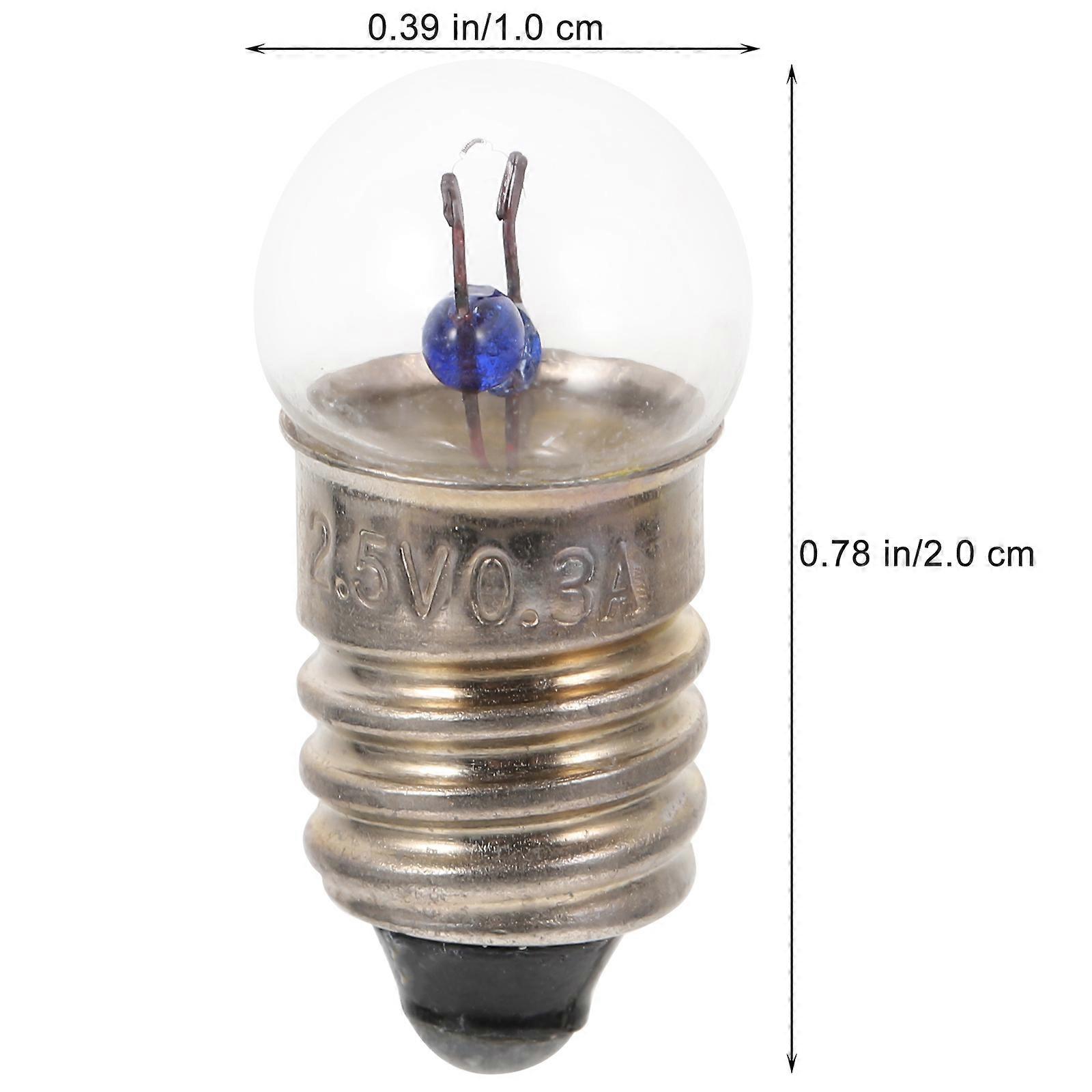 10pcs E10 Flashlight Small Electric Bead Light Bulb 2.5V 0.3A Student Physics Experiment Small Bulb Lamp