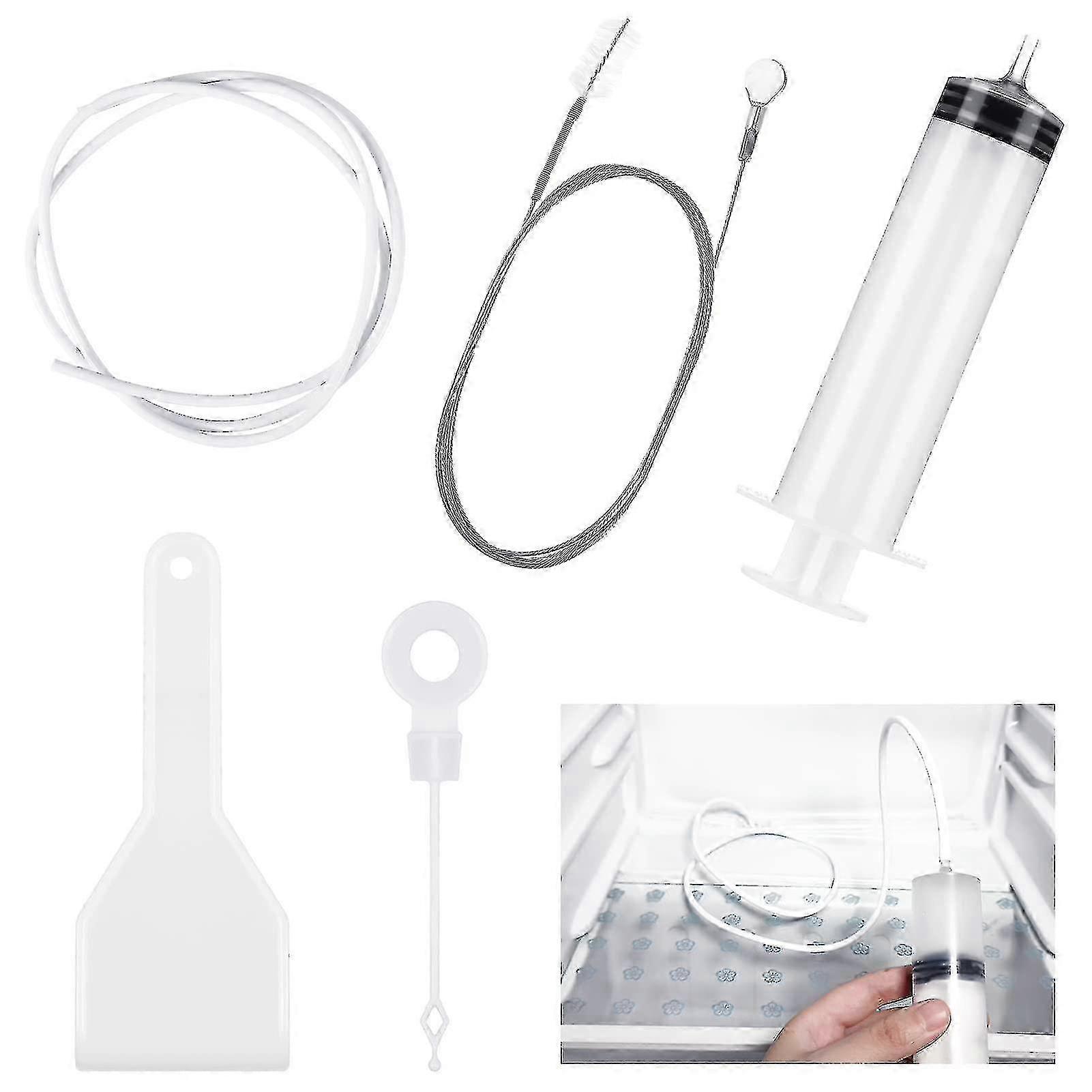 Refrigerator Drain Tube Cleaning Kit with Accessories