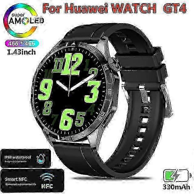 Huawei GT4 Smartwatch für Erwachsene mit GPS-Tracker, 1,43 Zoll (466 x 466) HD-Display, Always-On-Display, Bluetooth-Anruffunktion, Neu - Neu ww