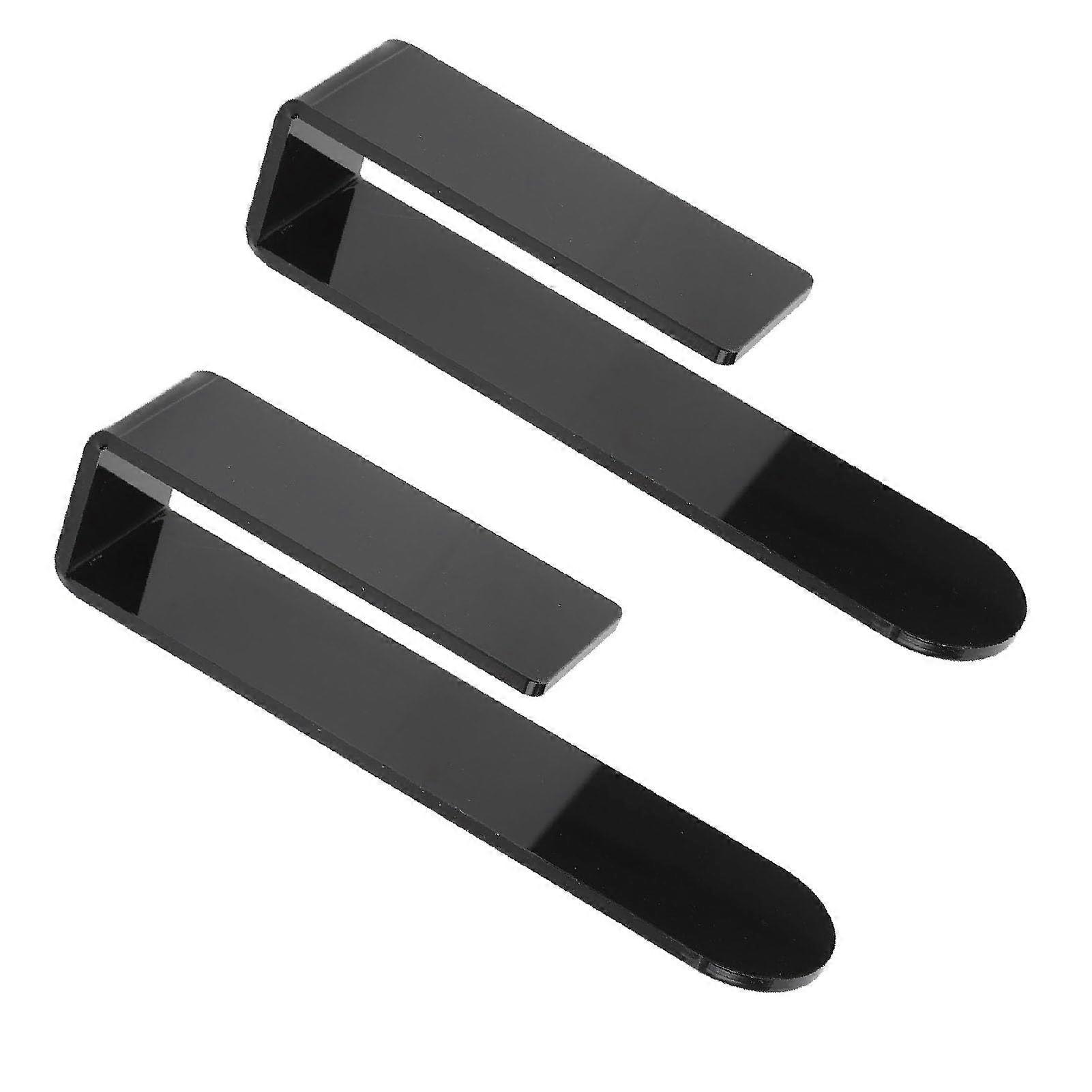Wall Mounted Hat Rack 2pcs Black Acrylic Self Adhesive Hat Hanger SpaceSaving Organizer