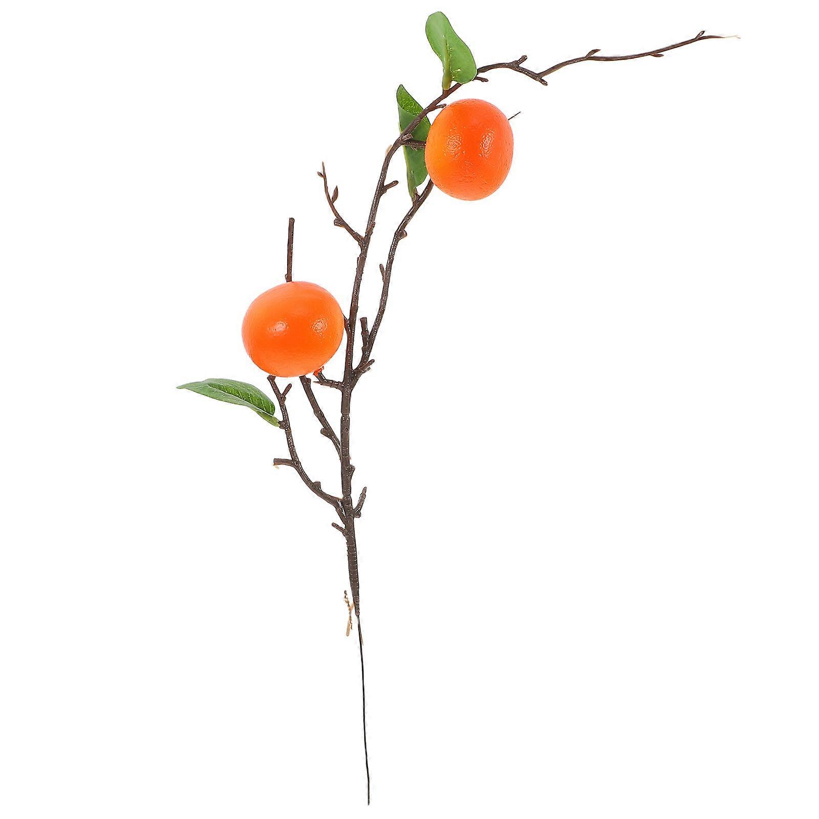 Orange Artificial Branch for Decorative Floral Arrangements 1 Piece