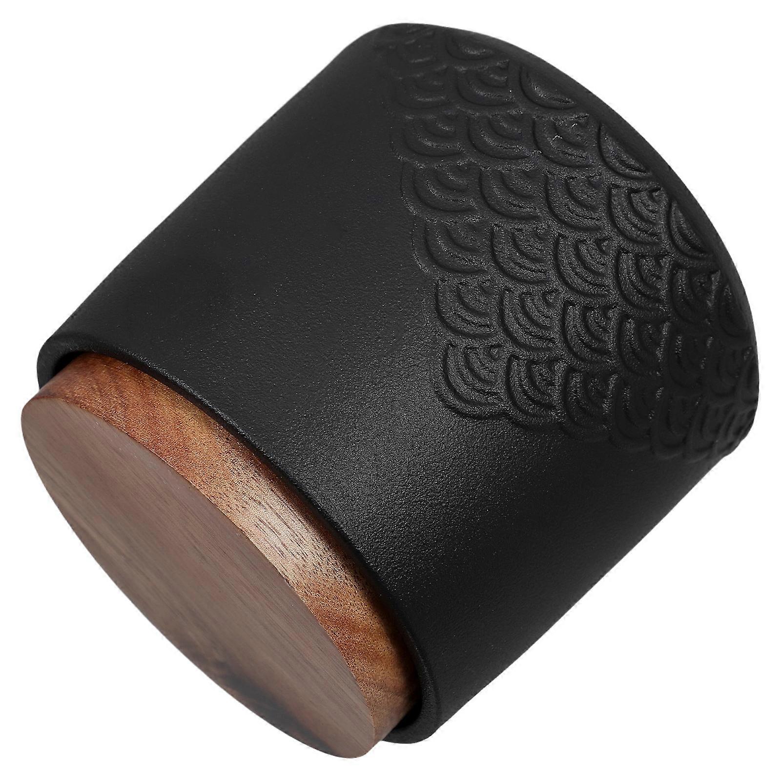 Ceramic Pet Urn Small Urn for Ashes Keepsake Durable Wood Design