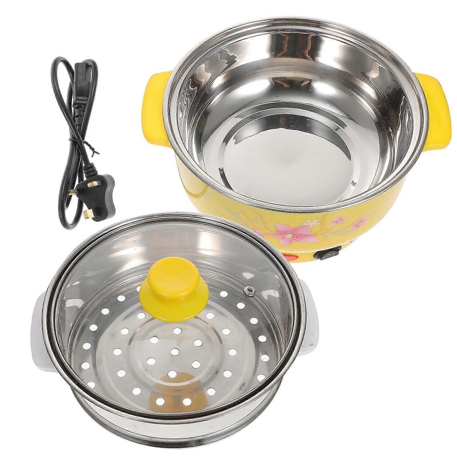 Cooking Boiler Multifunctional Pot for Kitchen Use 2Pcs Steam Pot Yellow
